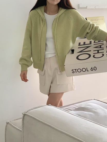 韓國丨連帽拉鍊外套