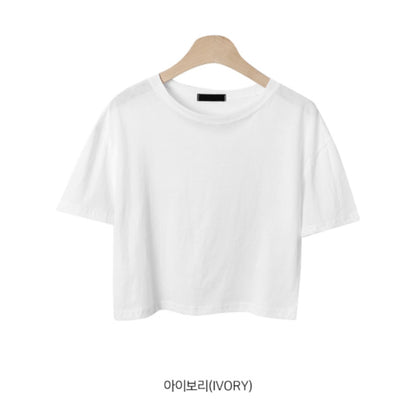 韓國丨日常短款純色TEE