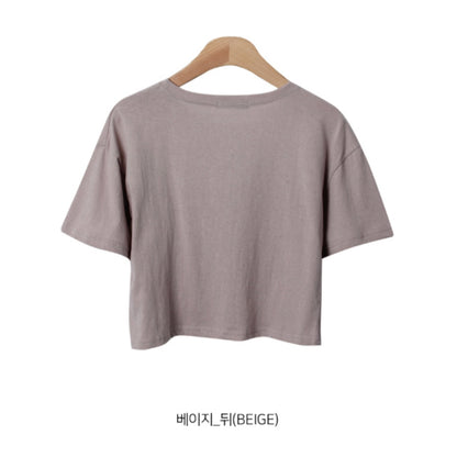 韓國丨日常短款純色TEE