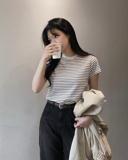 韓國丨BASIC STRIPE TEE