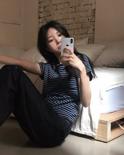 韓國丨BASIC STRIPE TEE