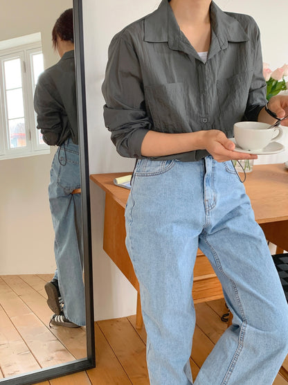 韓國丨V-NECK COLLAR SHIRT