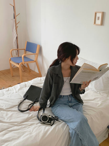 韓國丨V-NECK COLLAR SHIRT