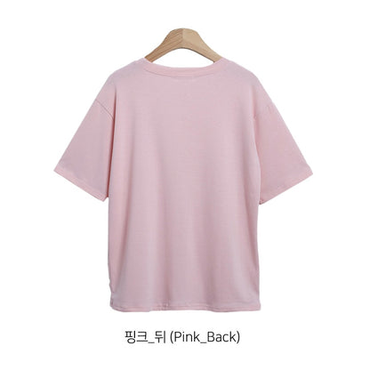 韓國丨蝴蝶結刺繡TEE