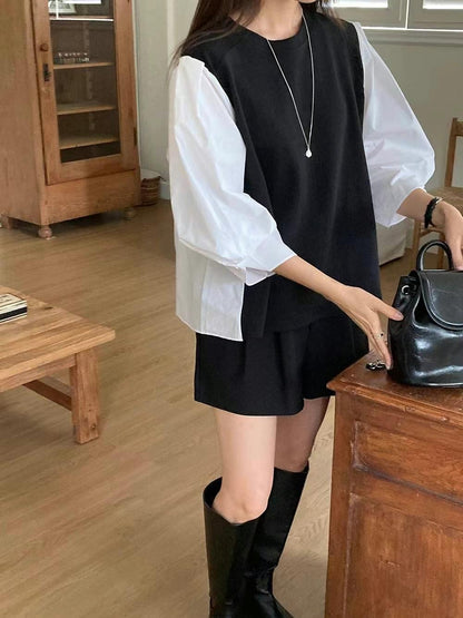 韓國丨純色拼袖BL