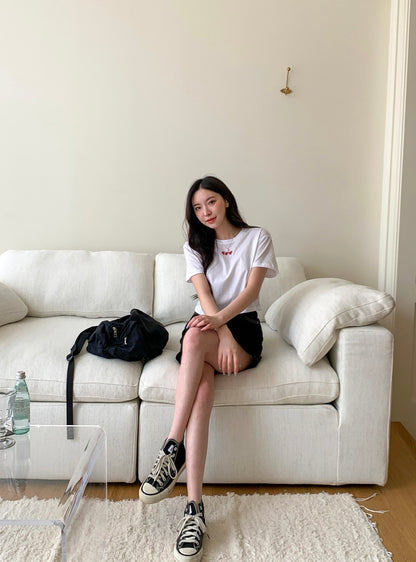 韓國丨HEART CROP TEE