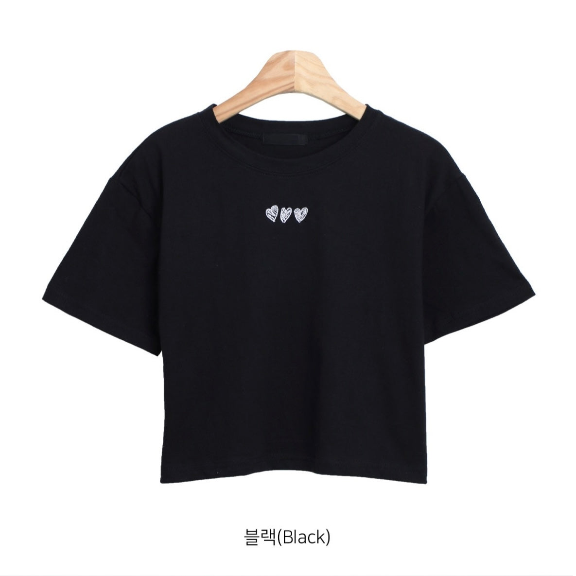 韓國丨HEART CROP TEE