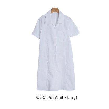 韓國丨COLLAR STRING DRESS