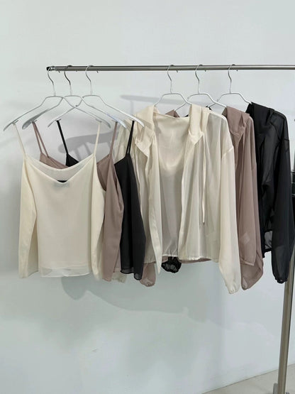 韓國丨SHEER HOODY SET