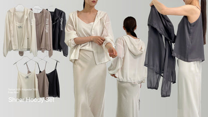 韓國丨SHEER HOODY SET