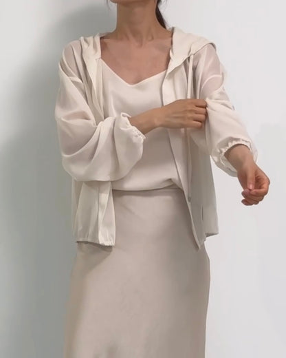 韓國丨SHEER HOODY SET