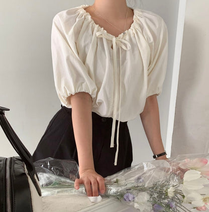 韓國丨PUFF STRING BLOUSE