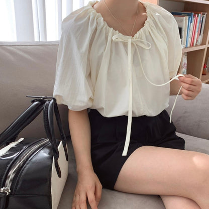 韓國丨PUFF STRING BLOUSE
