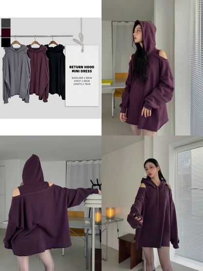 韓國丨RETURN HOOD MINI DRESS