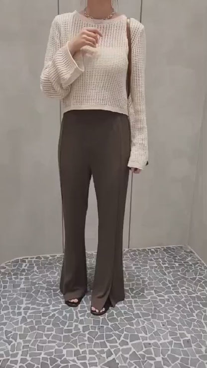 韓國丨鏤空長袖TOP