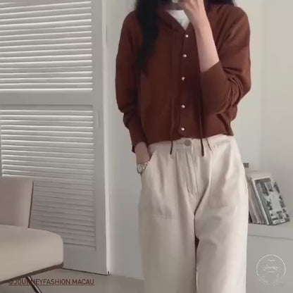 韓國丨連帽針織TOP